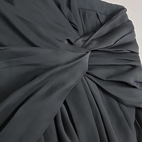 Elizabeth and James Black Silk Twist Knot Pleated Mini Skirt XS - Picture 2 of 14